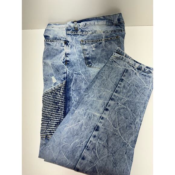 Evolution in Design Jeans Size 42 Skinny acid wash Y2k - Picture 1 of 6
